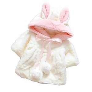 Brand New Girls White Rabbit Shawl/Cloak Size 12M
